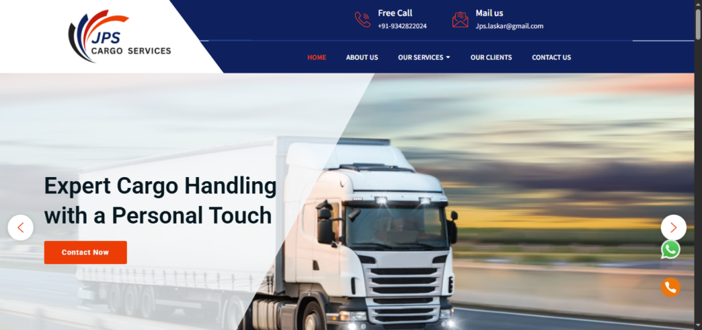 JPS-Cargo-Service website design